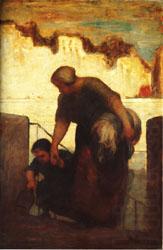 The Laundress, Honore  Daumier